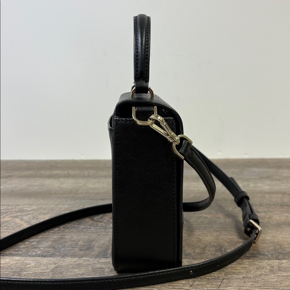 Kate Spade New York Black Saffiano Leather Top Handle Crossbody - Picture 4 of 15
